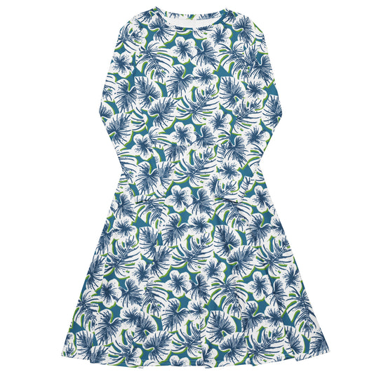 Garden Long Sleeve Midi Dress