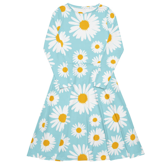 Spring Long Sleeve Midi Dress