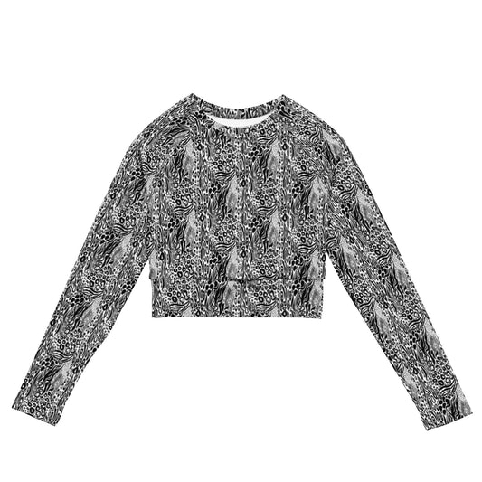 She's Busy Long-sleeve Crop Top - Michelle Francisco