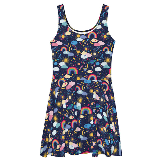 Rainbow Bright Skater Dress - Michelle Francisco