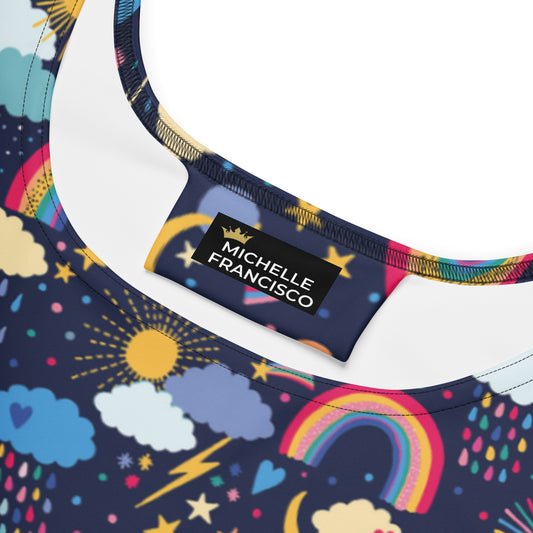 Rainbow Bright Skater Dress - Michelle Francisco