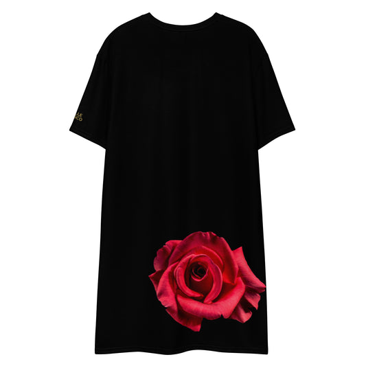 Red Rose T-shirt Dress