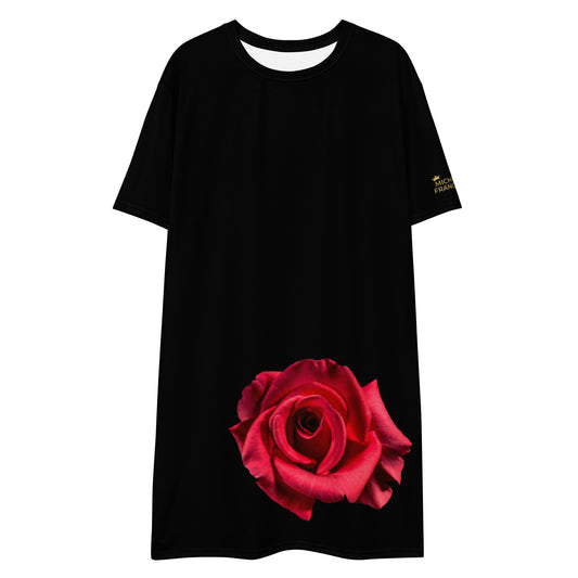 Red Rose T-shirt Dress