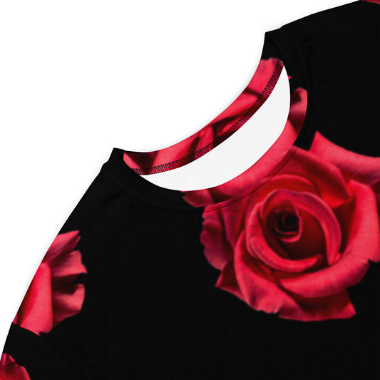Red Roses T-shirt Dress