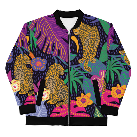 Colorful Jungle Bomber Jacket (Unisex) - Michelle Francisco