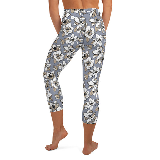 Flower Lover Yoga Capri Leggings - Michelle Francisco