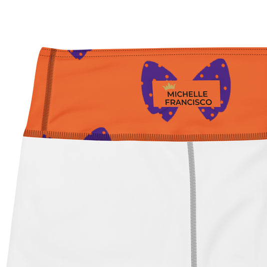 Violet Bow Yoga Capri Leggings