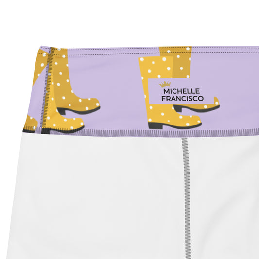Yellow Boots Yoga Capri Leggings