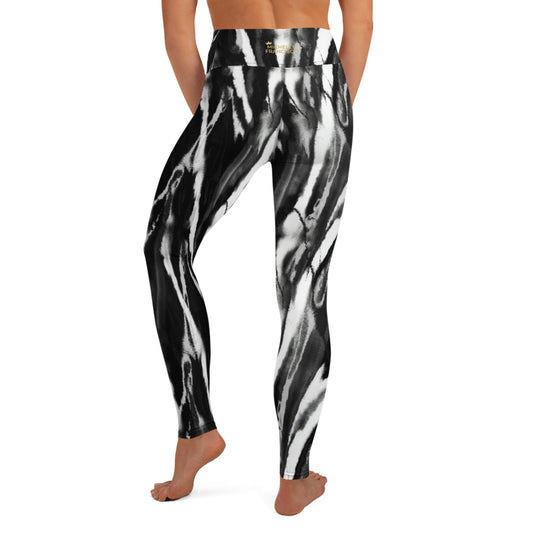Black and White Yoga Leggings - Michelle Francisco