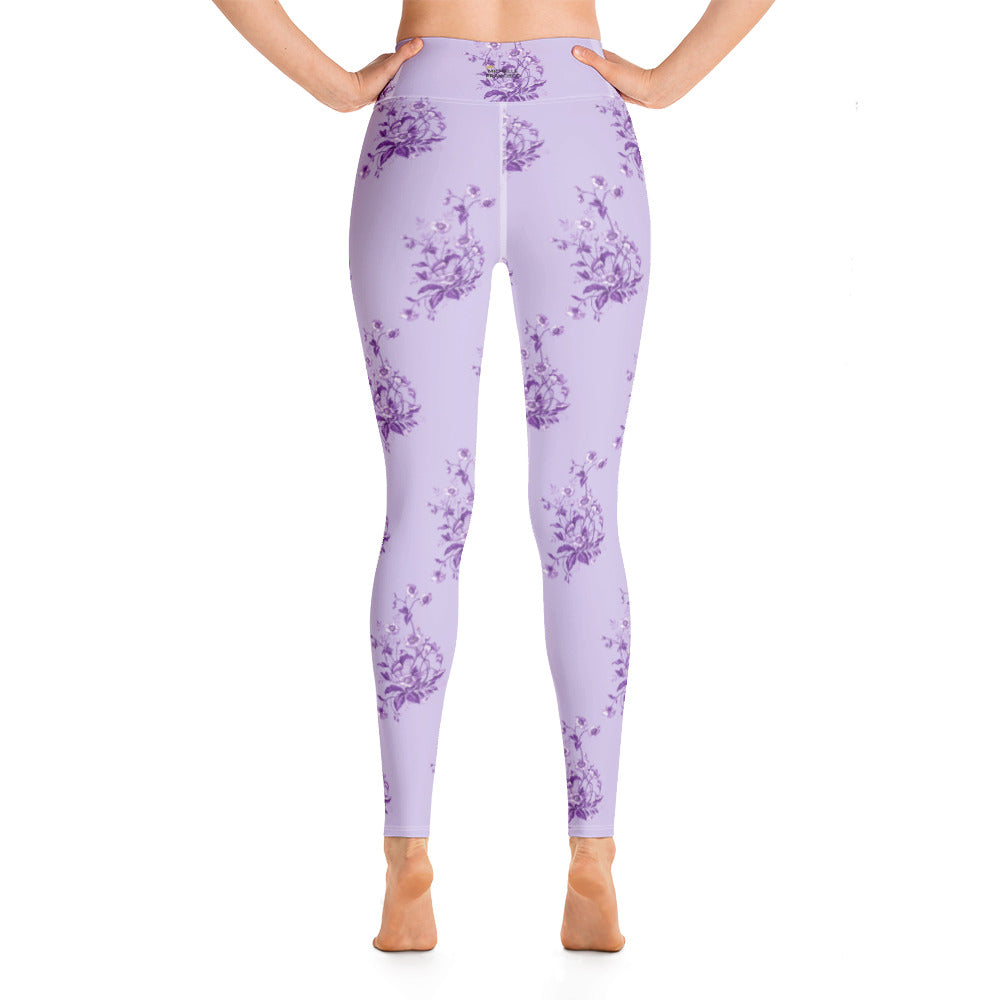 Purple Blossom Yoga Leggings