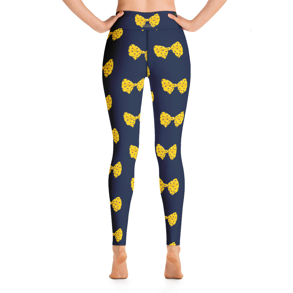 Yellow Bow Yoga Leggings