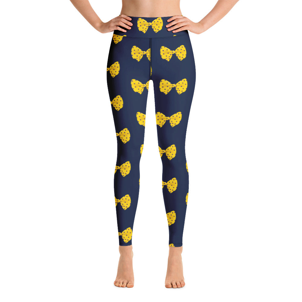 Yellow Bow Yoga Leggings