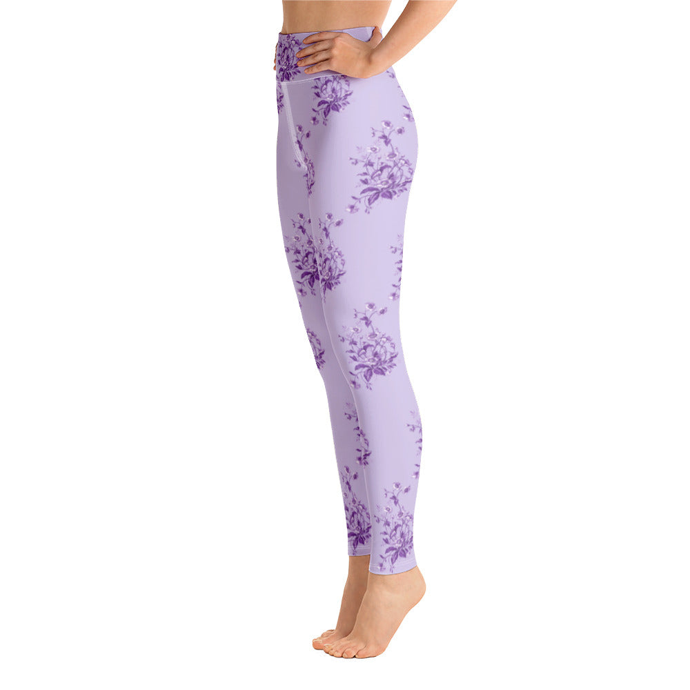 Purple Blossom Yoga Leggings