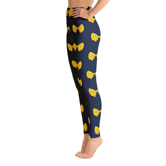 Yellow Bow Yoga Leggings