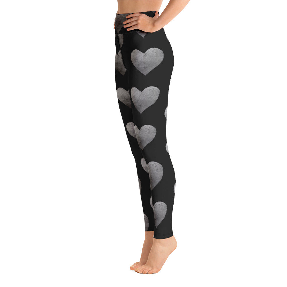 Silver Hearts Yoga Leggings