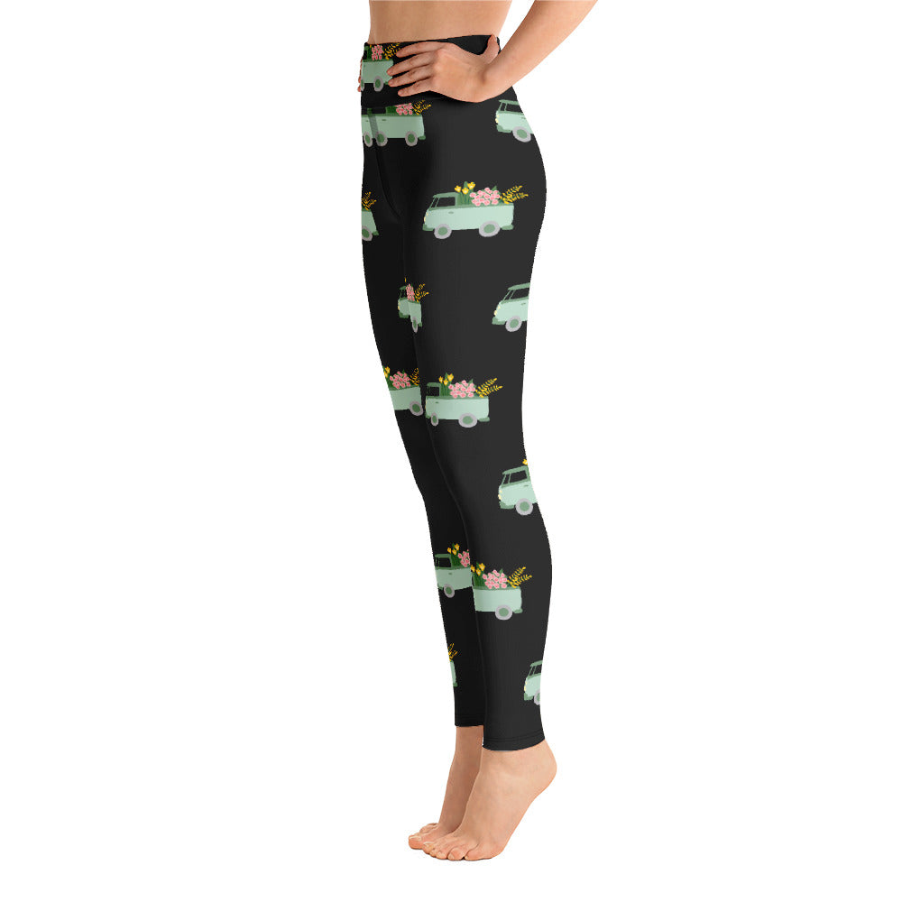Flower Truck Yoga Leggings