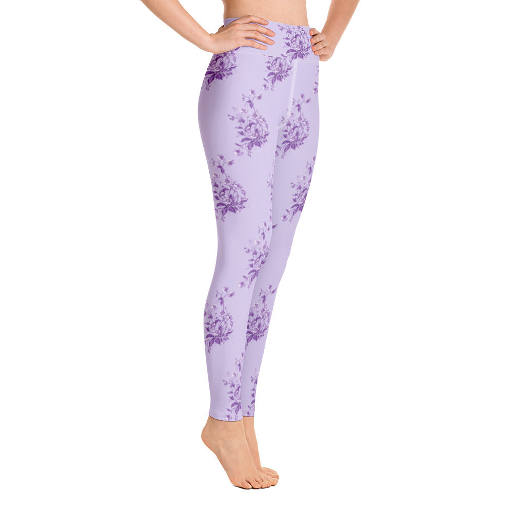 Purple Blossom Yoga Leggings
