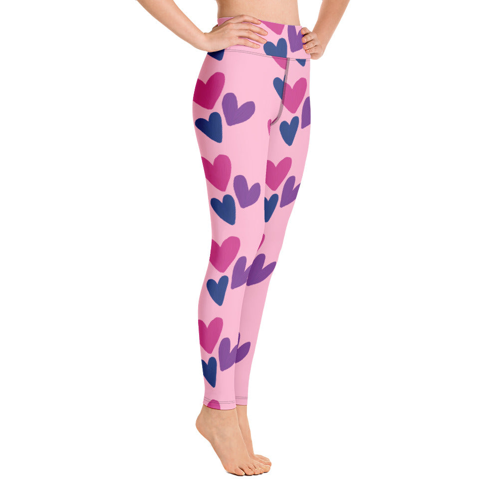 Triple Hearts Yoga Leggings