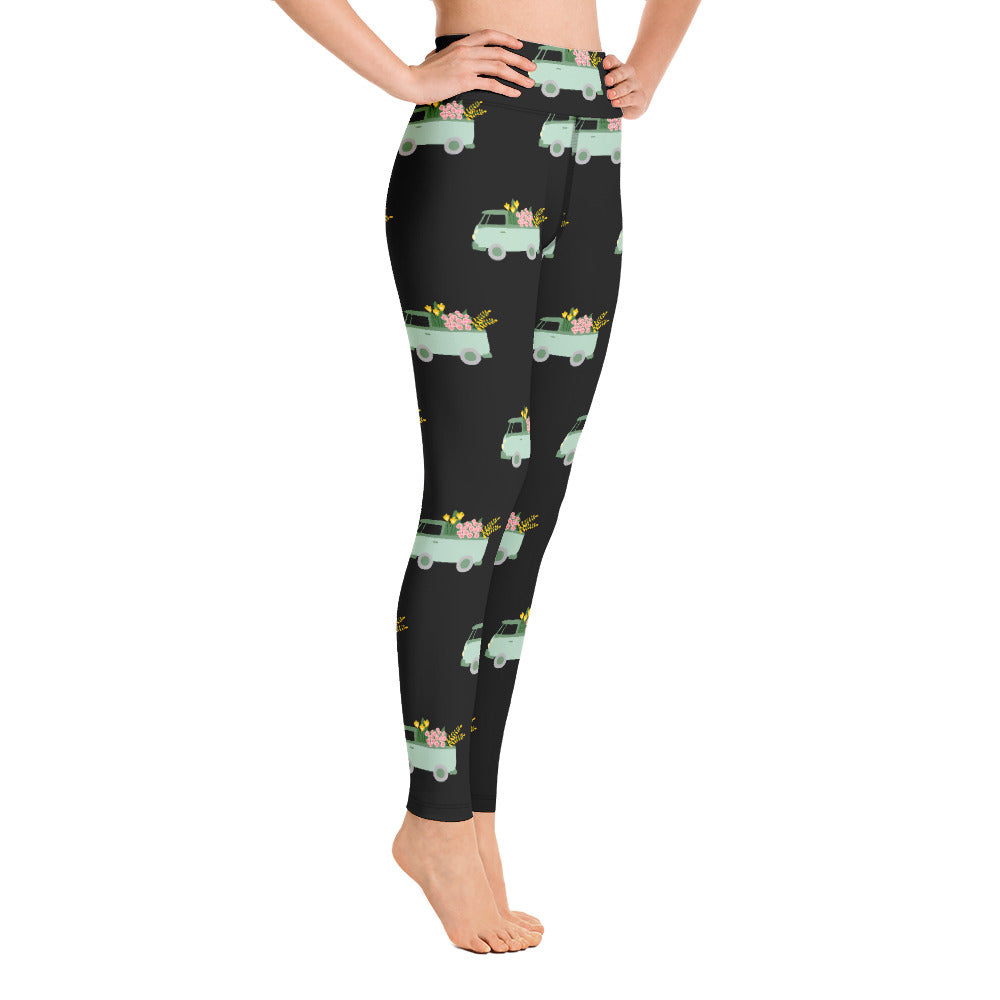 Flower Truck Yoga Leggings
