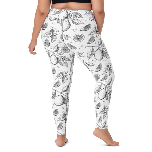 Black Citrus Yoga Leggings