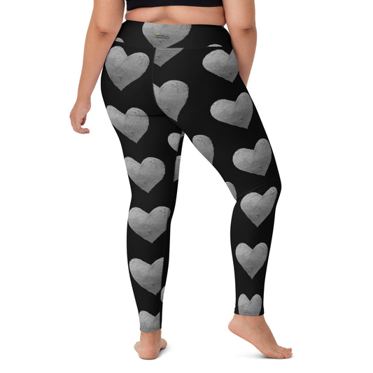 Silver Hearts Yoga Leggings