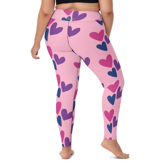 Triple Hearts Yoga Leggings