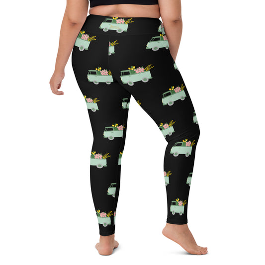 Flower Truck Yoga Leggings