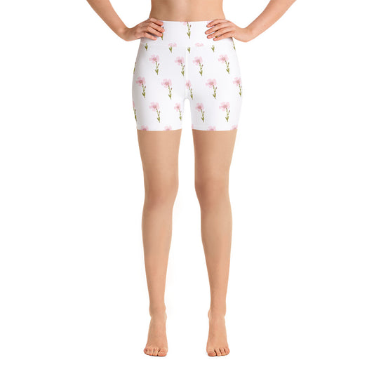 Happy Flowers Yoga Shorts