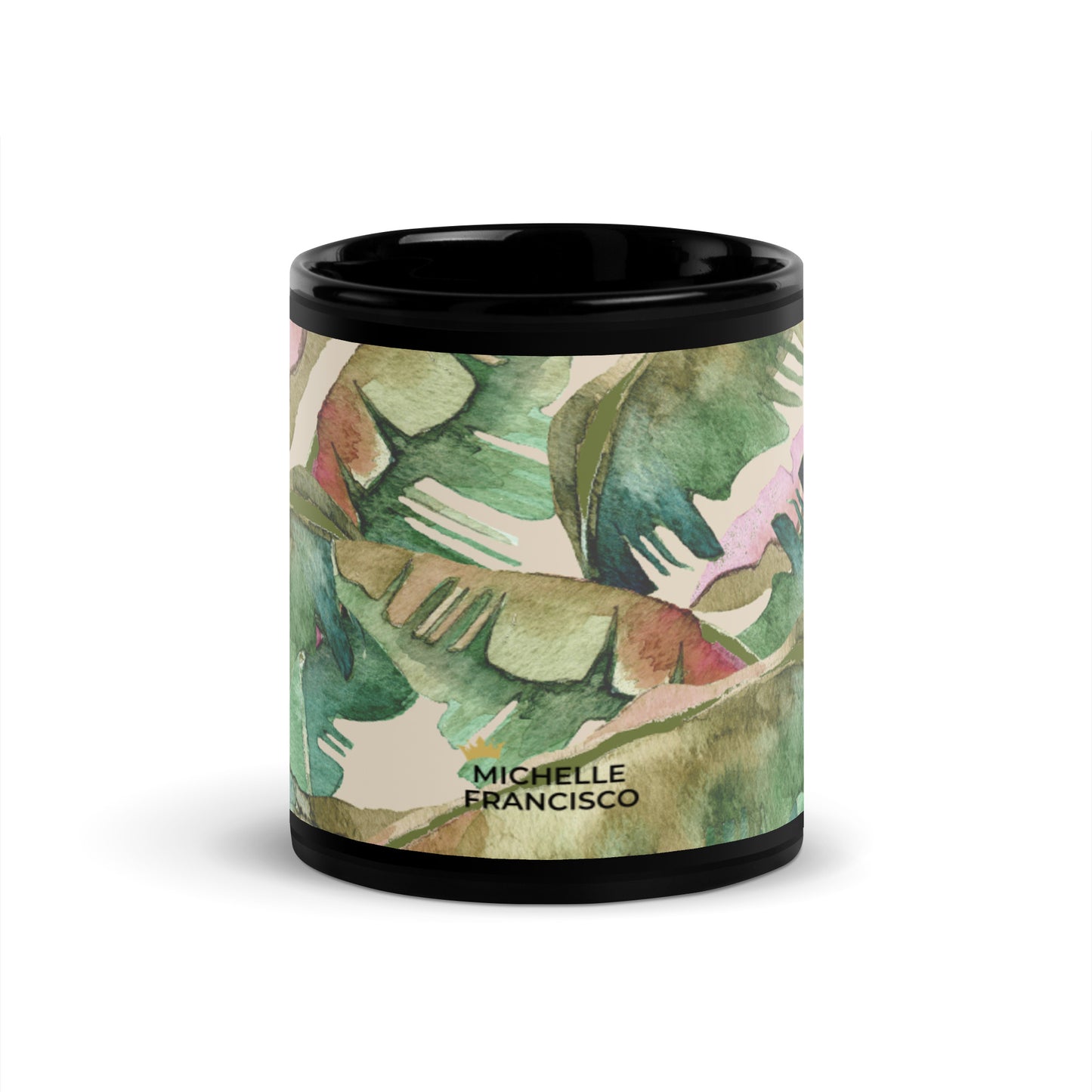 Summer Vibes Black Glossy Mug