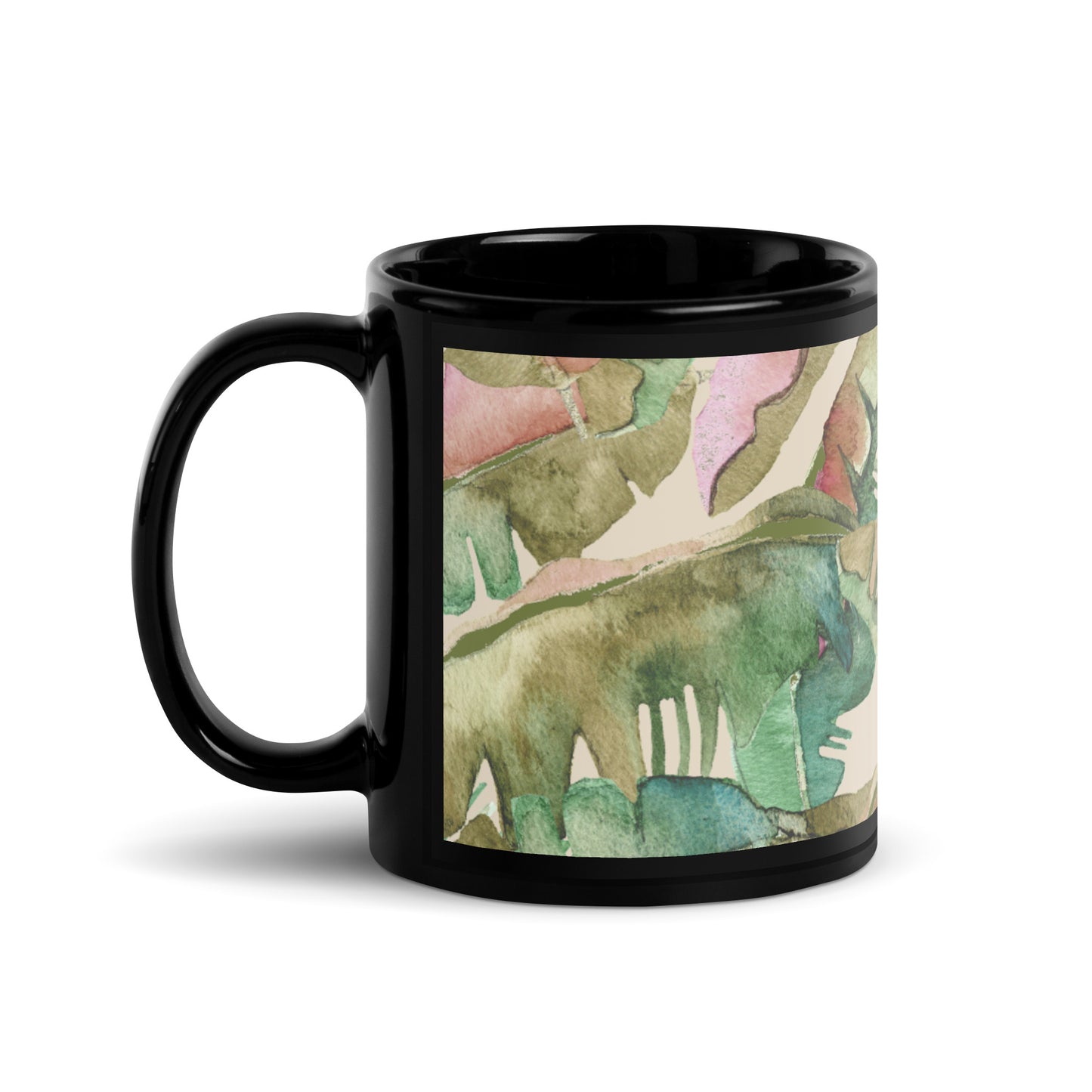 Summer Vibes Black Glossy Mug