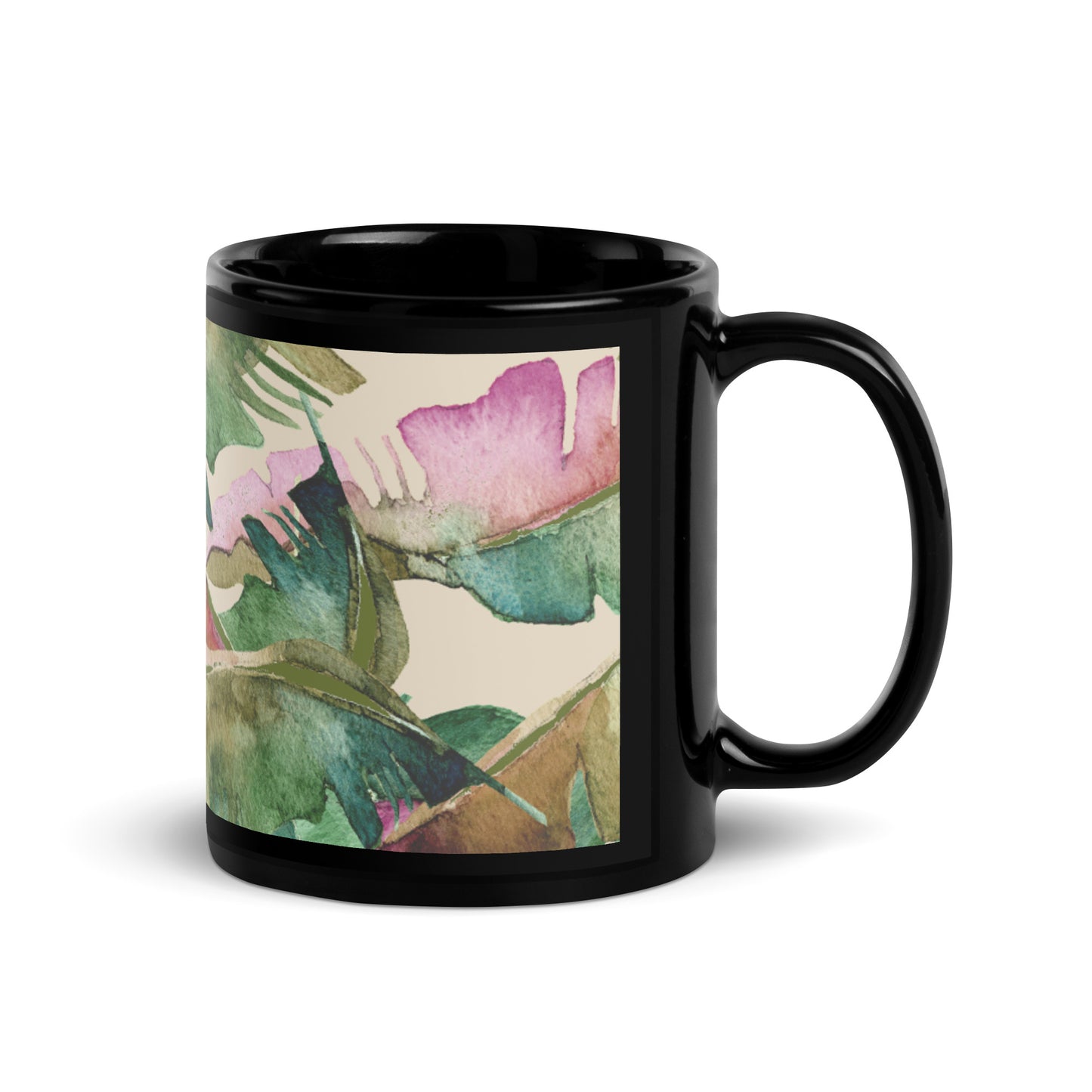 Summer Vibes Black Glossy Mug