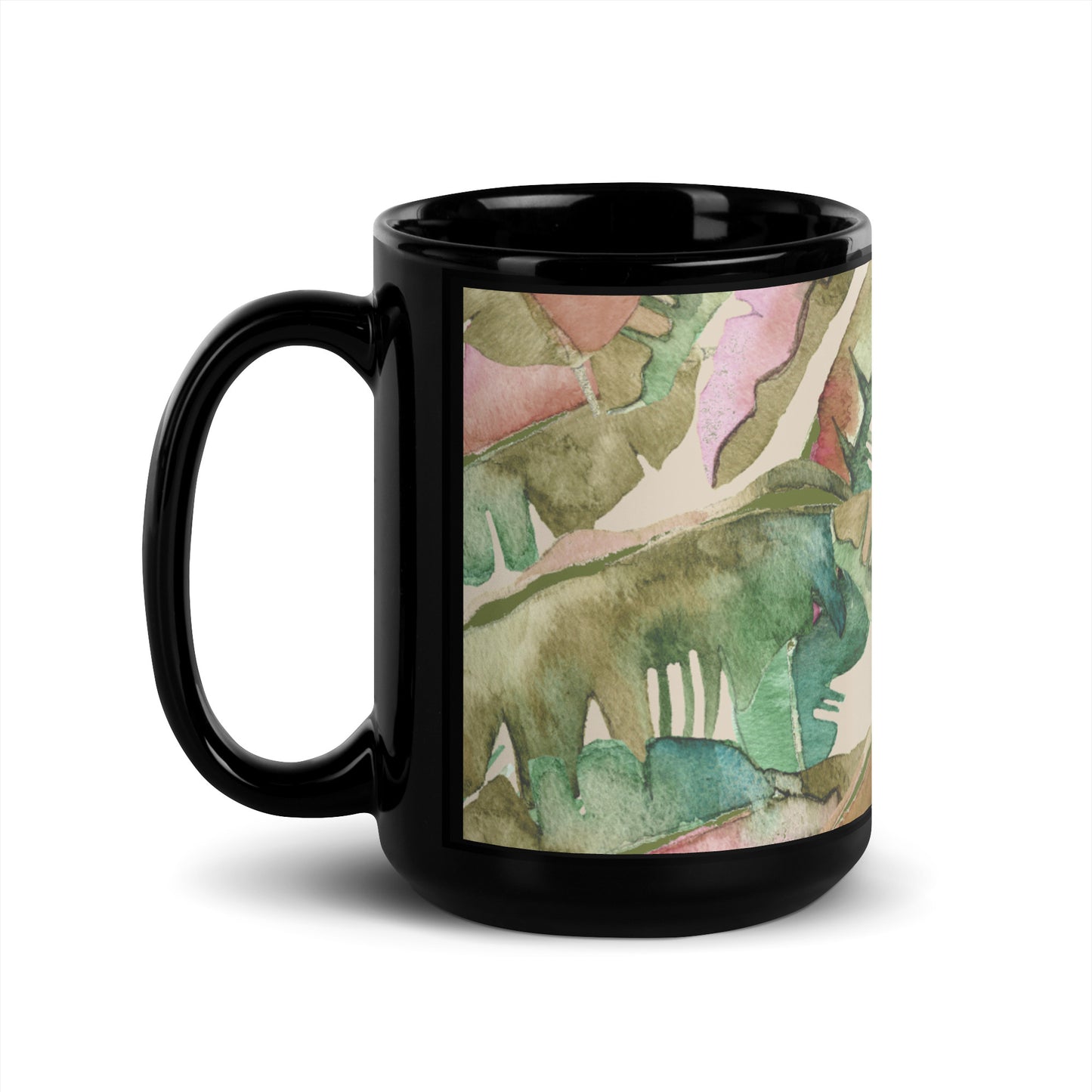 Summer Vibes Black Glossy Mug
