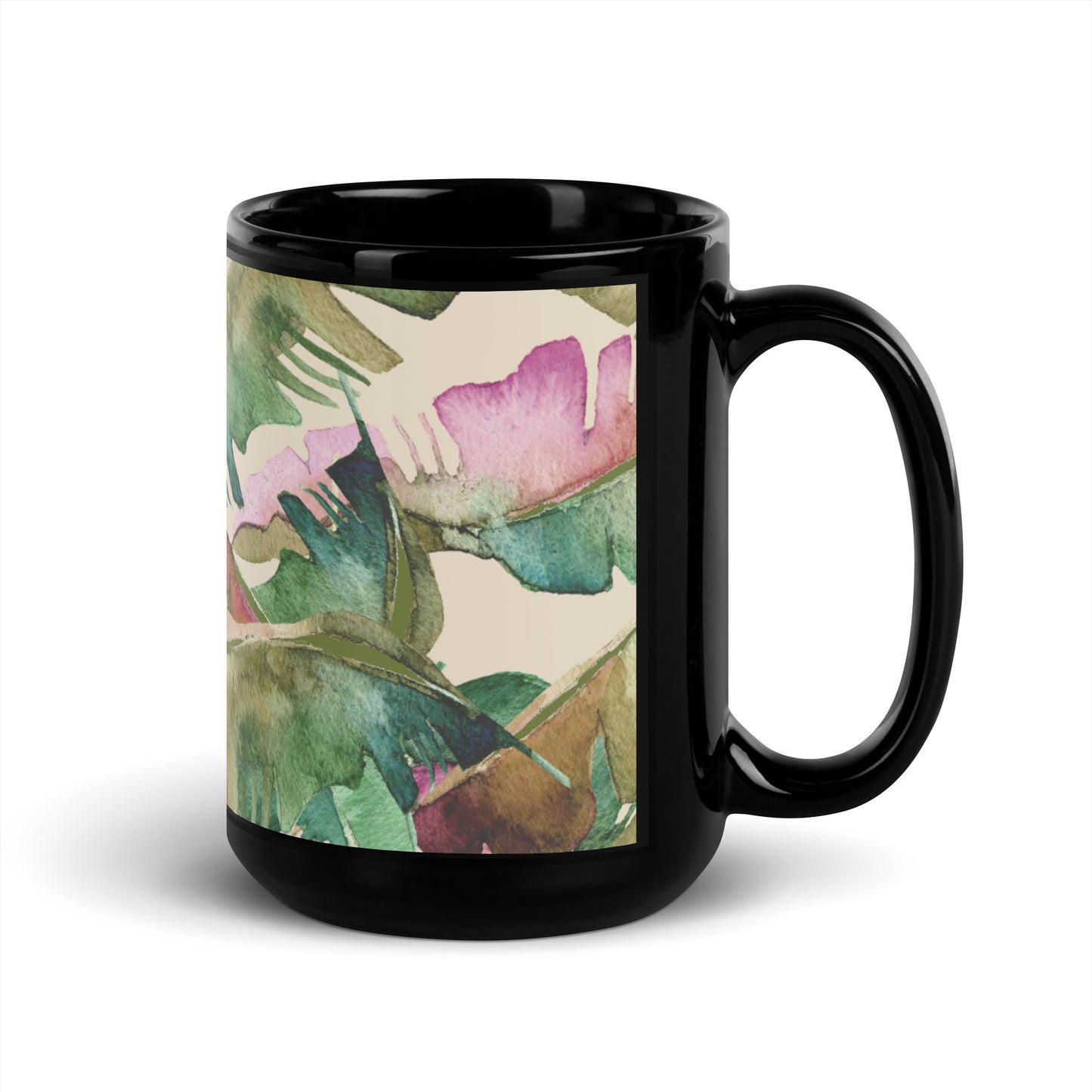 Summer Vibes Black Glossy Mug