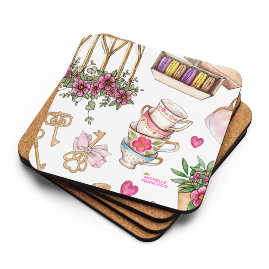 Tea Time Cork-back Coaster