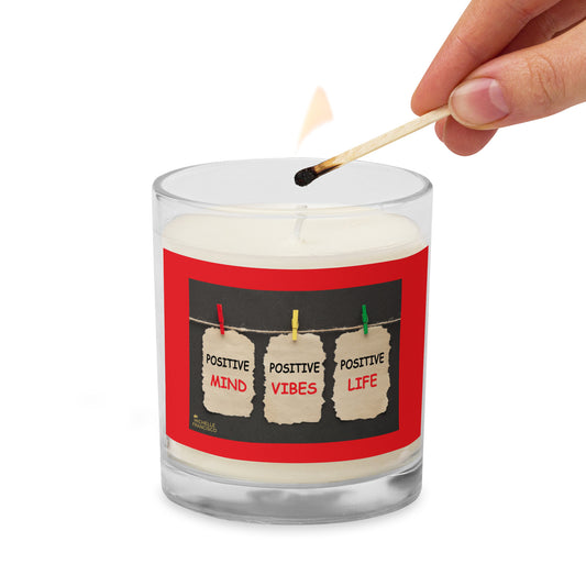 Positive Life Glass Jar Soy Wax Candle - Michelle Francisco