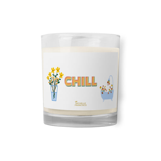Chill Glass Jar Soy Wax Candle - Michelle Francisco
