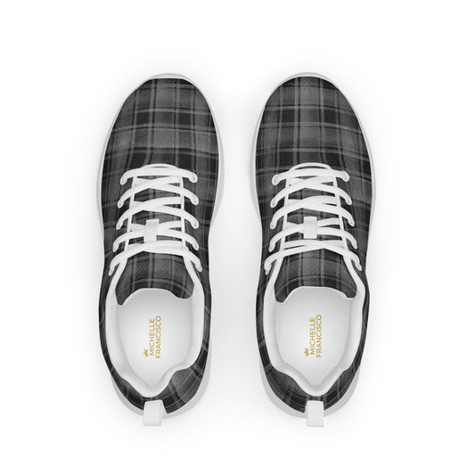 Men’s Black Plaid Athletic Shoes