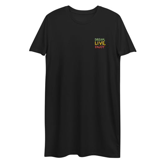 Dream, Live, Enjoy Organic Cotton T-shirt Dress - Michelle Francisco