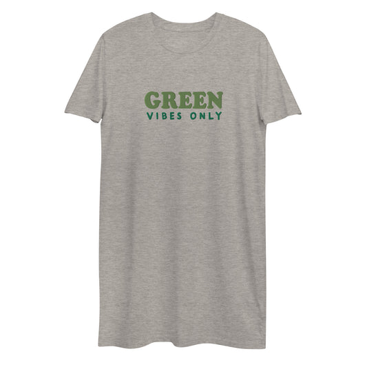 Green Vibes Only Organic Cotton T-shirt Dress - Michelle Francisco