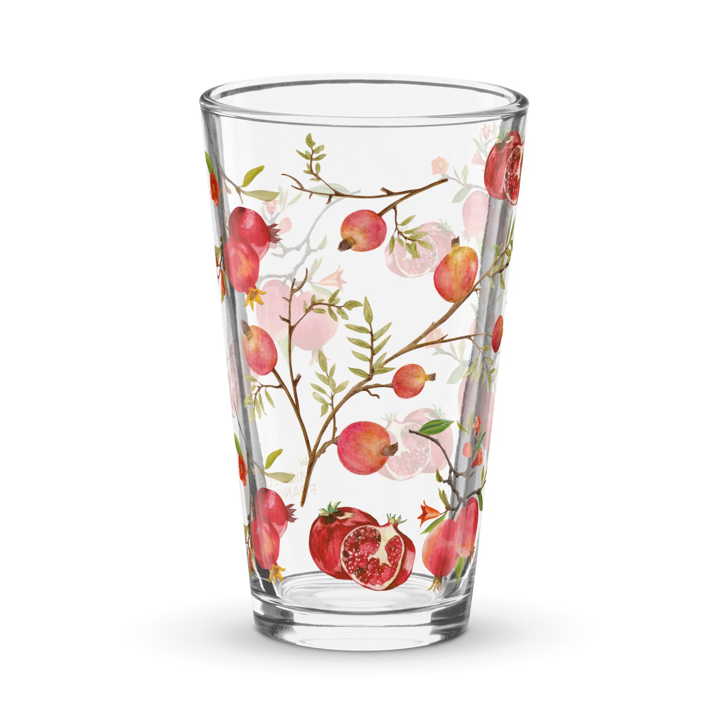 Pomegranate Shaker Pint Glass