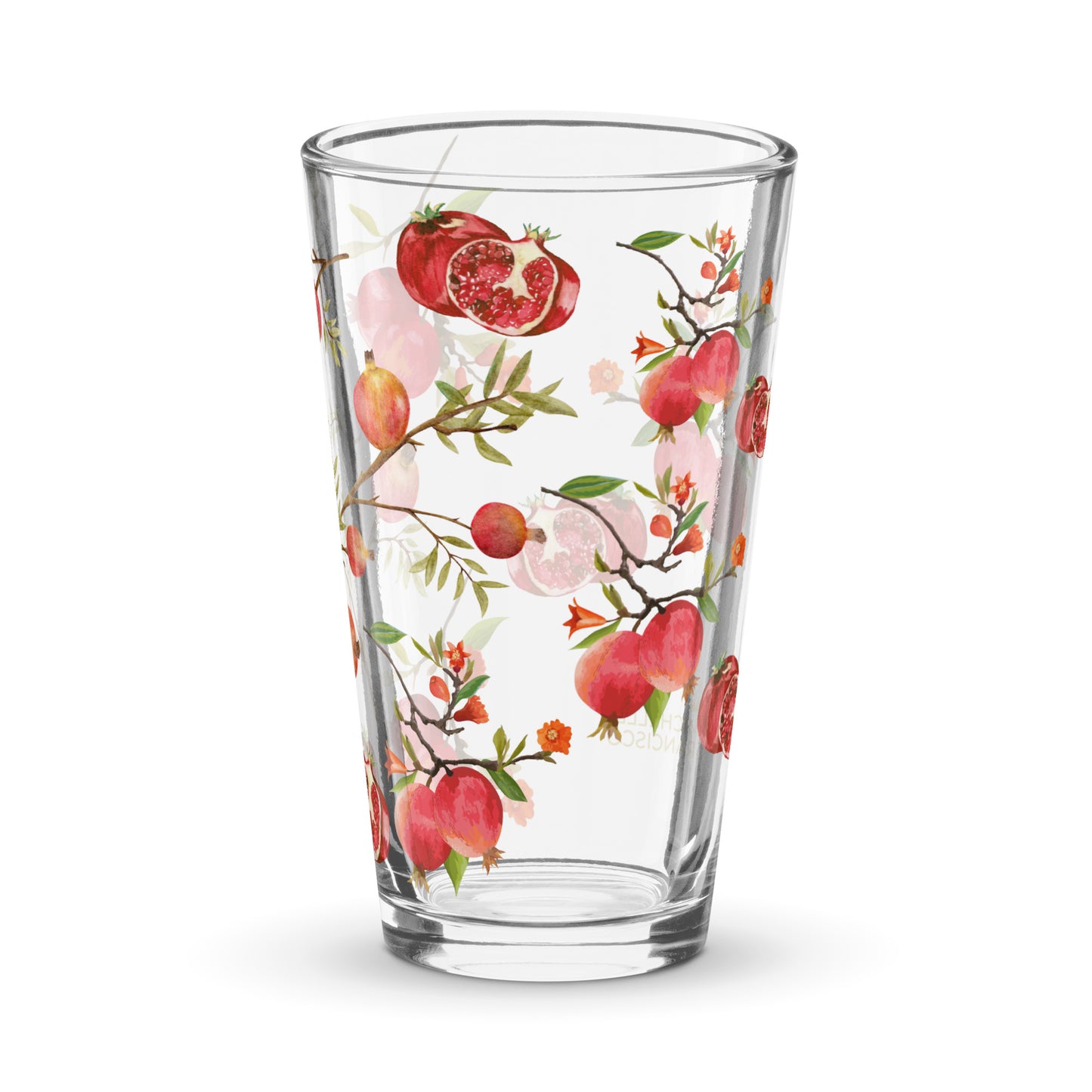 Pomegranate Shaker Pint Glass