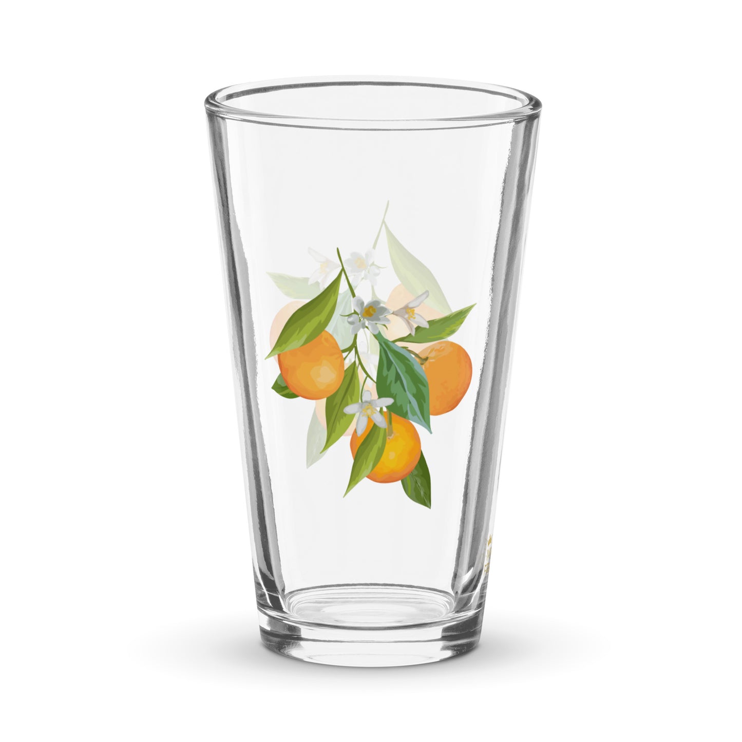 Orange Shaker Pint Glass
