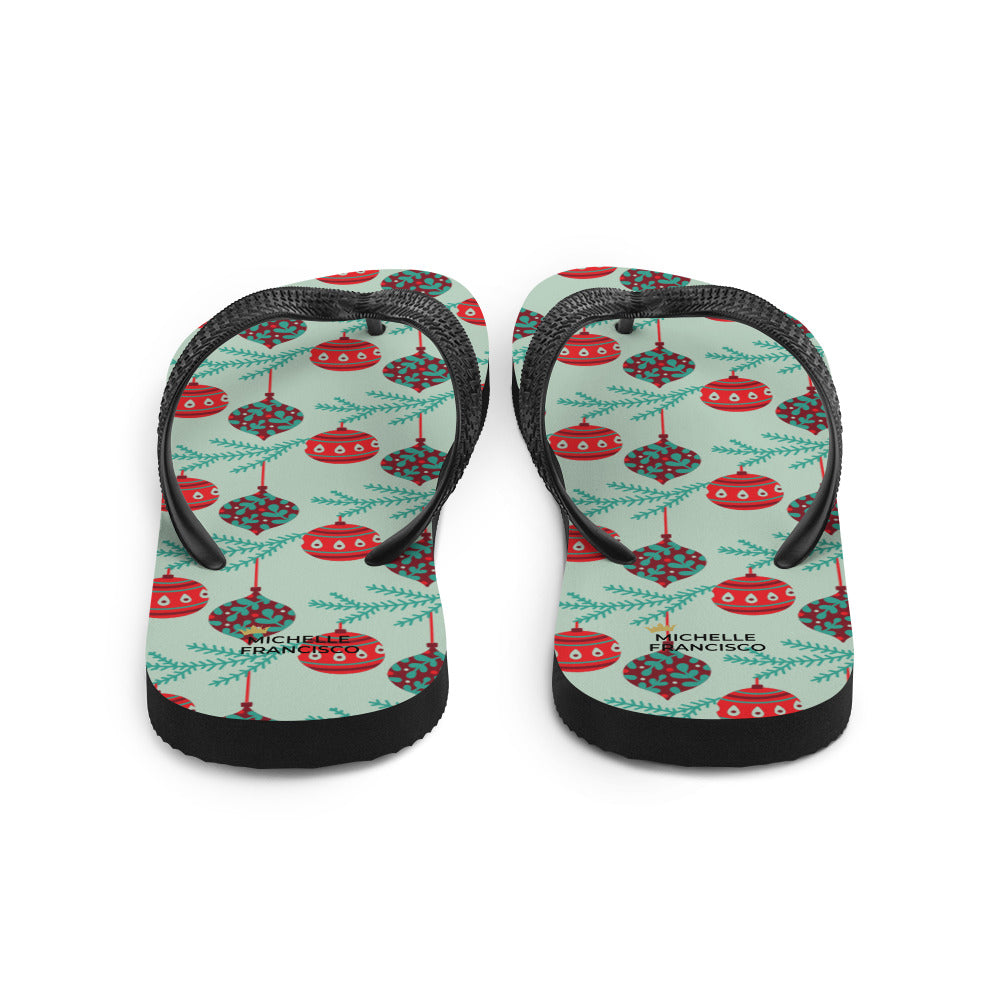 Edgewater Christmas Tree Branch with Ornaments Flip-Flops