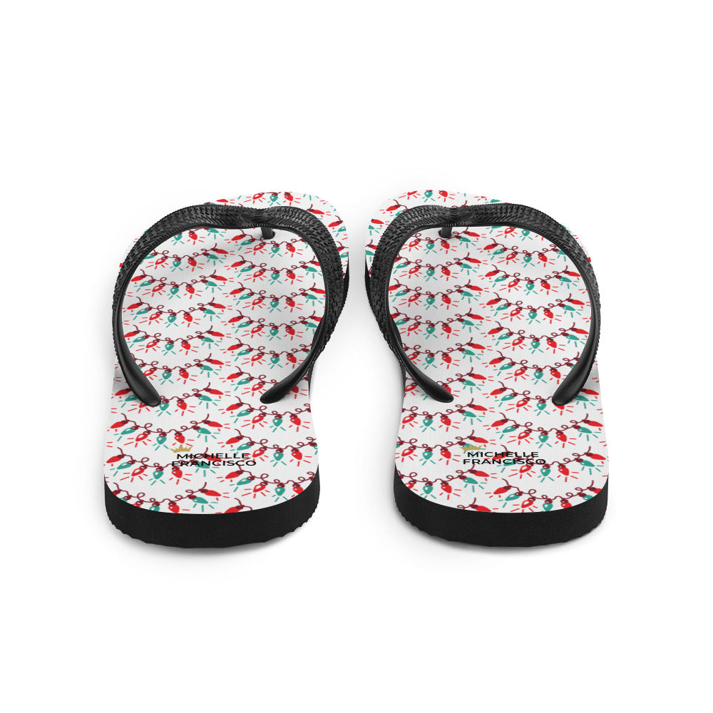 Christmas Lights Flip-Flops