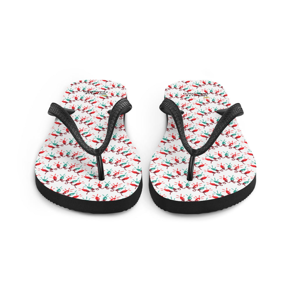 Christmas Lights Flip-Flops