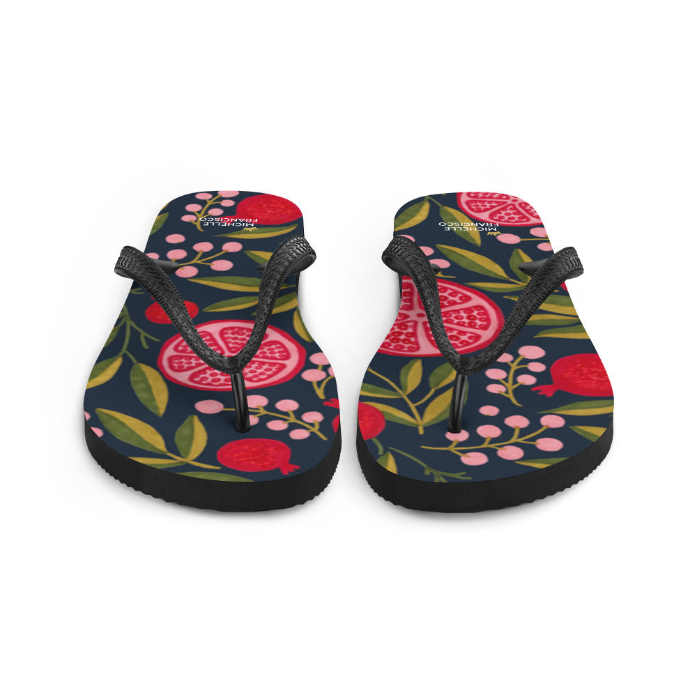 Pomegranate Flip-Flops