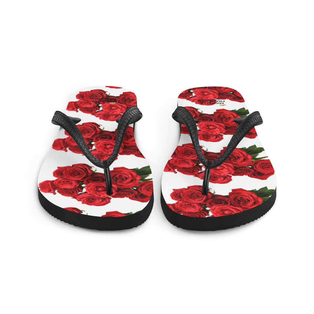 Red Roses Flip-Flops
