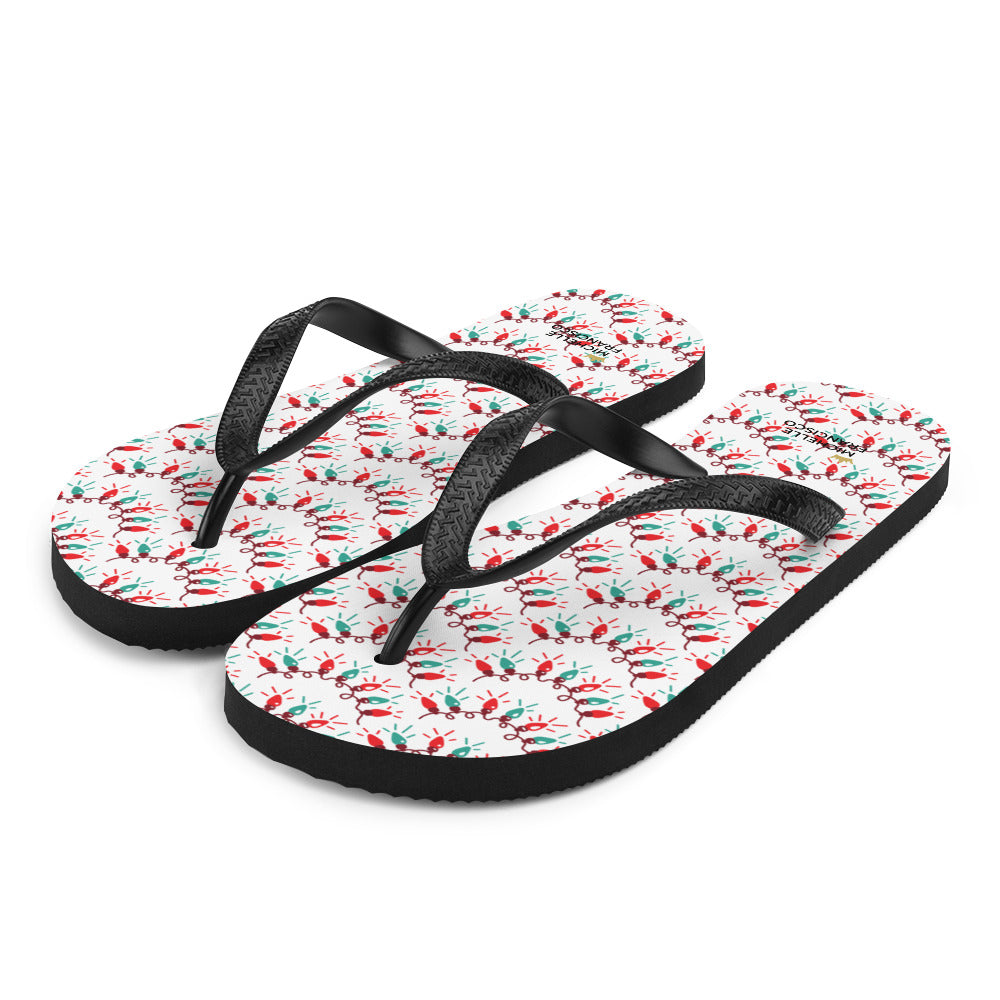 Christmas Lights Flip-Flops