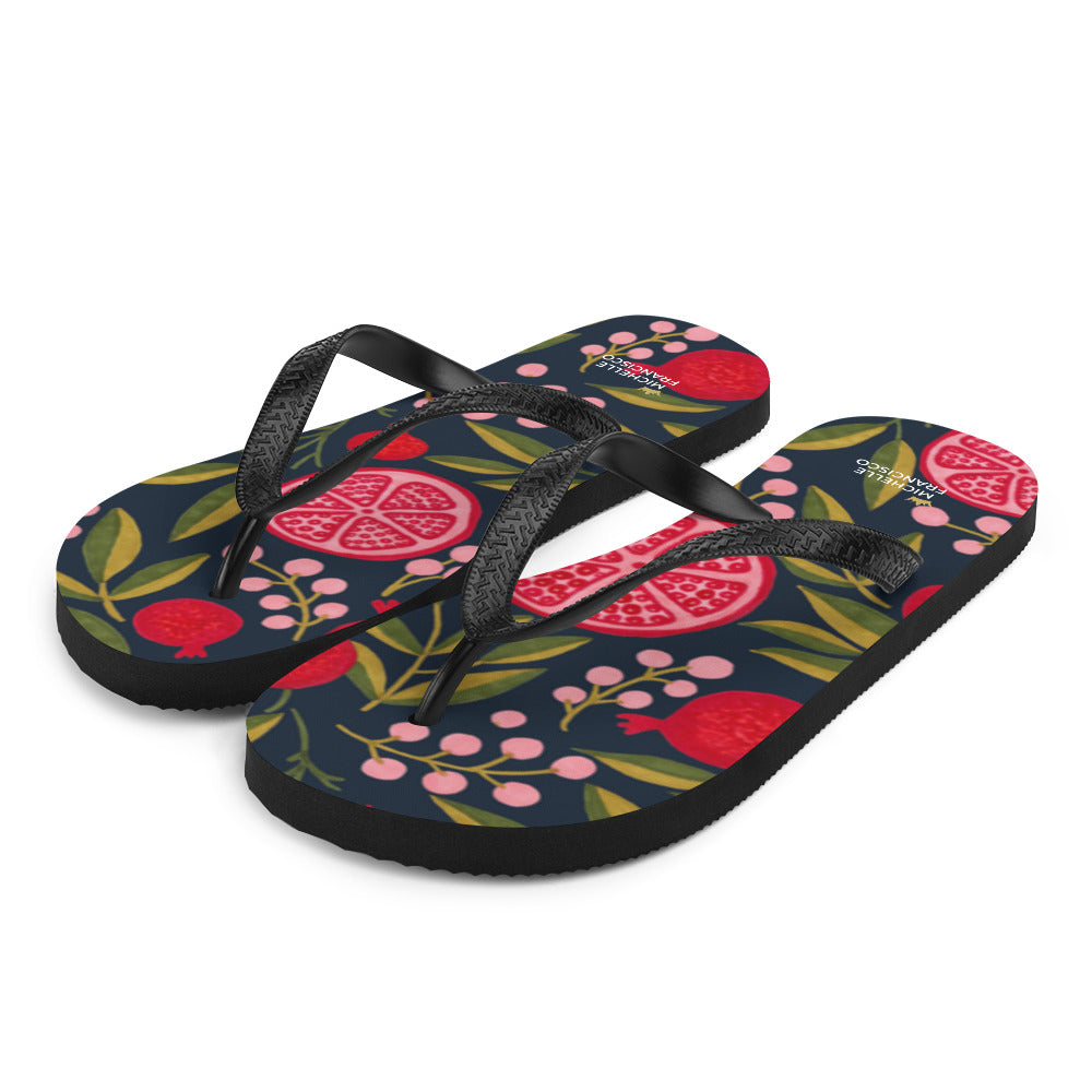 Pomegranate Flip-Flops