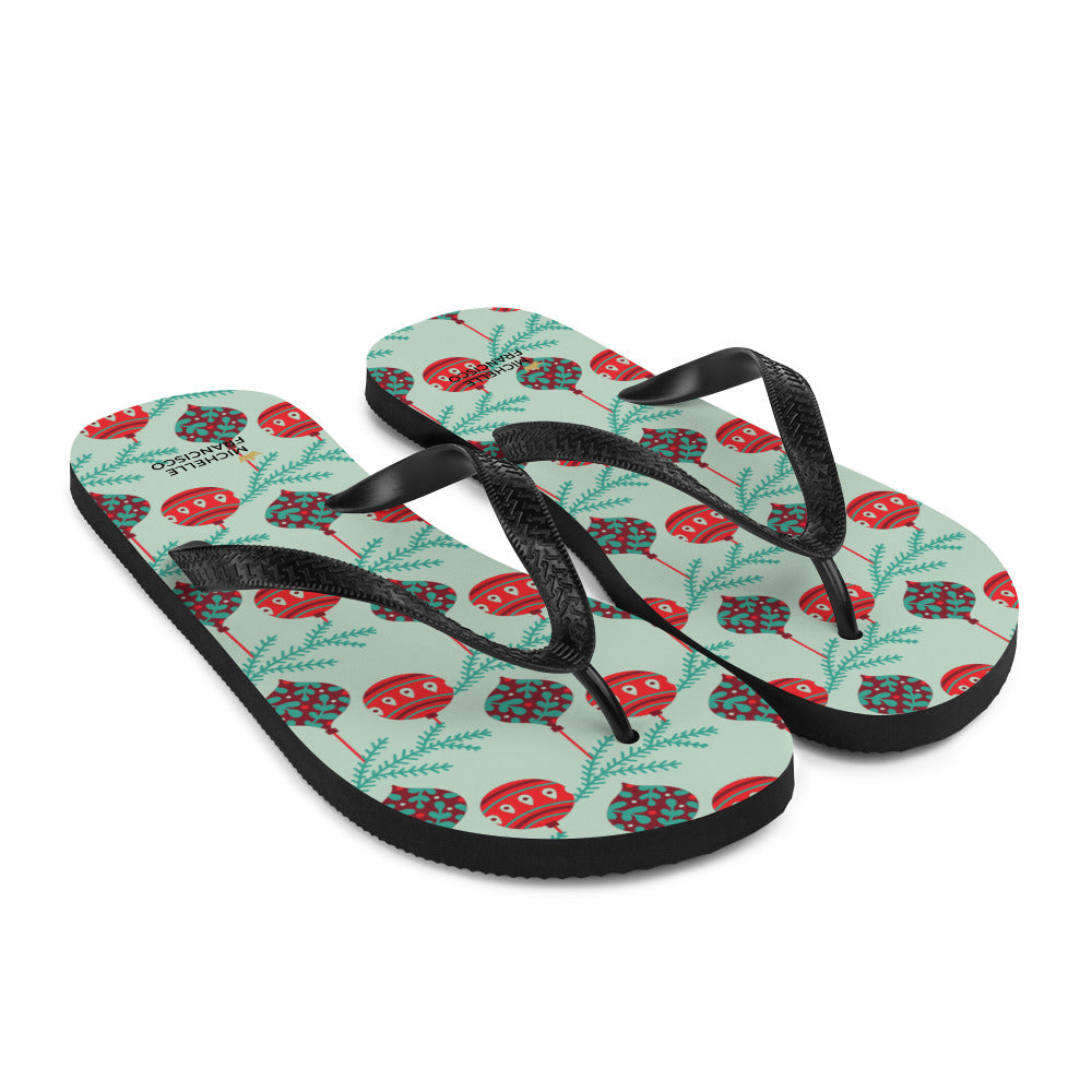 Edgewater Christmas Tree Branch with Ornaments Flip-Flops